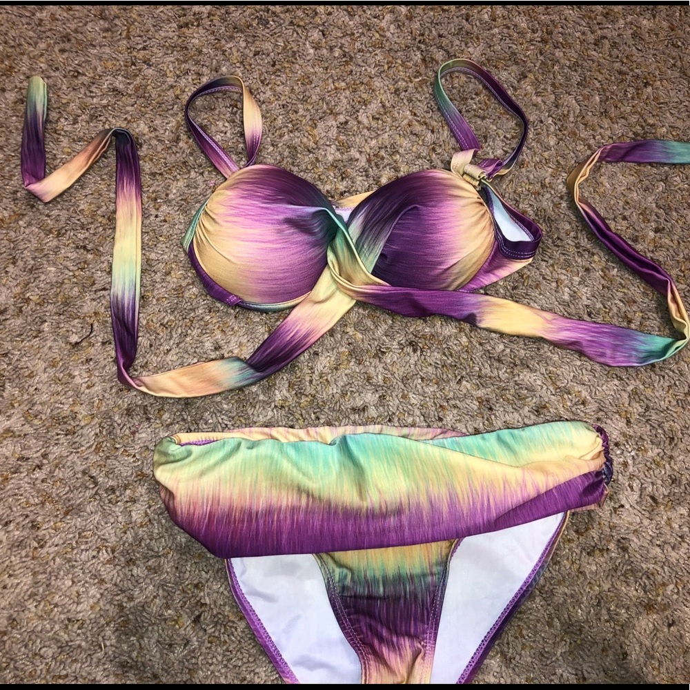 Multi-color bikini set💜💛🧡💚